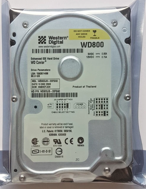 Disque dur IDE 80Go 2.5 pouces