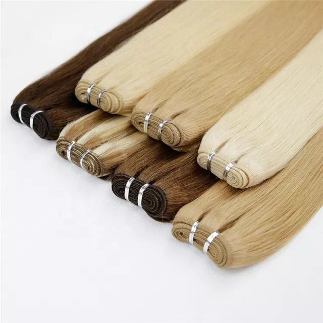 Double Weave Sew In Weft Hair Extensions RemyRussian Human Hair Machine Weft100g