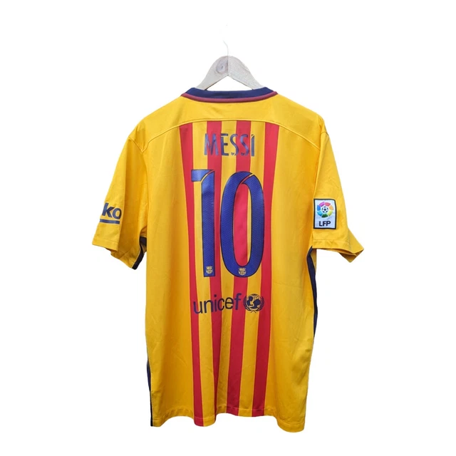 LIONEL MESSI BARCELONA Away Football Shirt Nike XL Soccer Jersey 2015/
