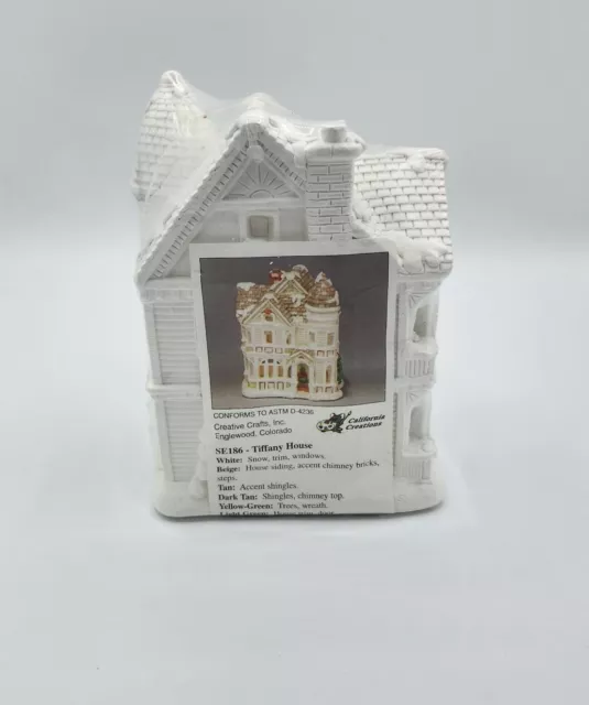 California Creations Creative Crafts SE186 Tiffany House lista para pintar pueblo