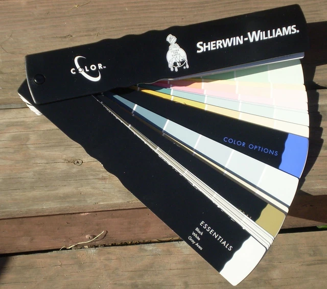 SHERWIN WILLIAMS PROFESSIONAL COLOR Fan Deck 2001 Sample Swatch Book
