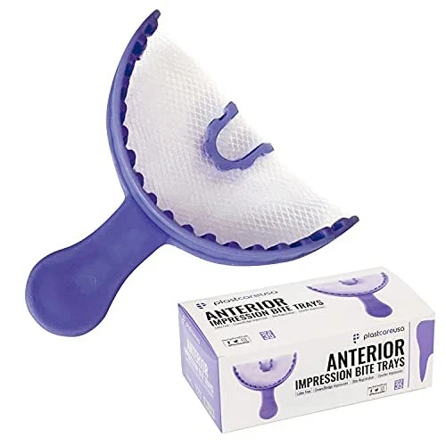 35 Anterior Disposable Dental Bite Registration Trays, 1 Box of 35 Bite Trays