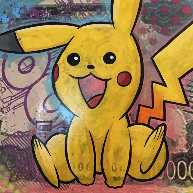 “Pokemon Pop “ by Dr. Smash Pop Surrealism Original Street Art Painting anime