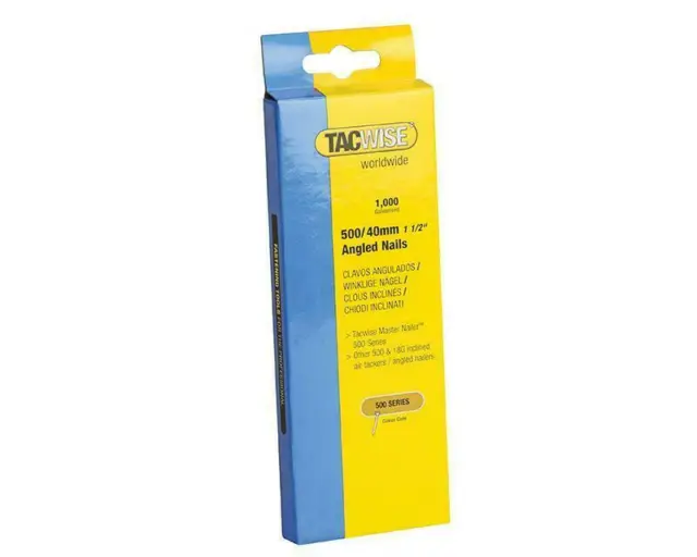 Tacwise 500 18 Gauge 40Mm Angled Nails Pack 1000 TAC0483