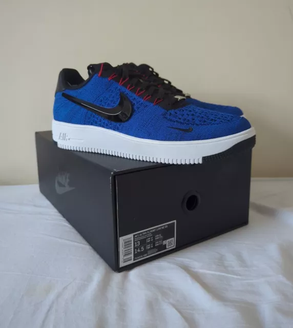 Nike Air Force 1 Ultra Flyknit Low New England Patriots - Regno Unito taglia 12 - blu - nuove con scatola