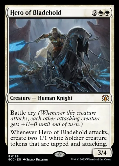 MTG Commander 2023 MOM M Hero of Bladehold #0188