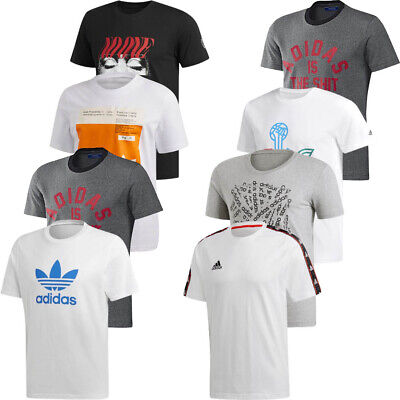 Adidas Mens T-Shirt Short Sleeve Originals T-Shirt Trefoil Tee Crew Tops