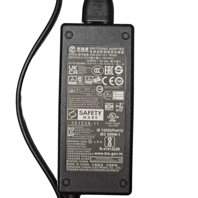 Genuine Hoioto ADS-40SI-19-3 19040E AC Switching Adapter 19V 2.1A 40W OEM w/PC