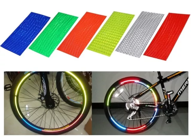 72 Pcs 6 couleurs Réflecteurs à rayons Réflecteurs de vélo