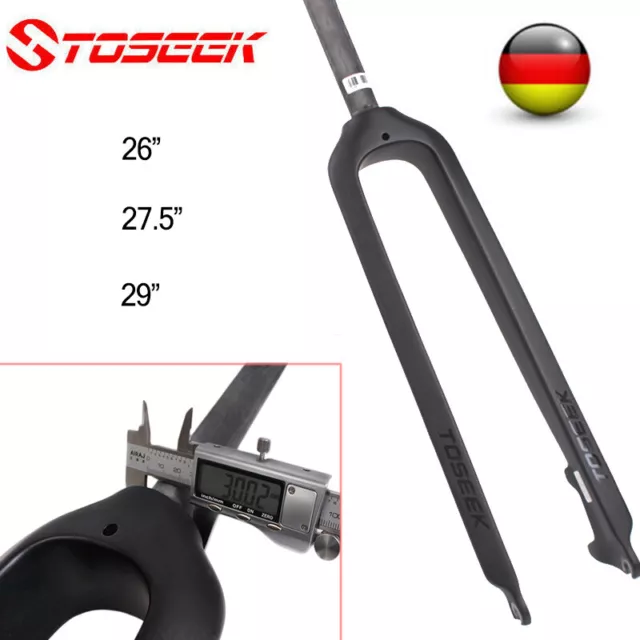 26/27.5/29" TOSEEK 28.6 mm Starre Gabel MTB Fahrrad Starre Carbon Gerade Gabel
