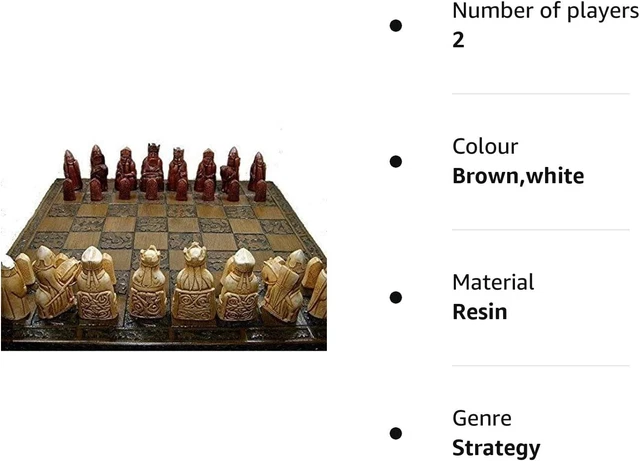 Isle of Lewis Schachmänner - Vollgröße Komplettset Schachset Spielfiguren Vintage