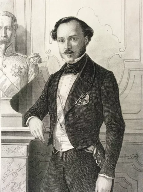 Victor de Persigny Comte Second Empire Français Gravure 1854 France