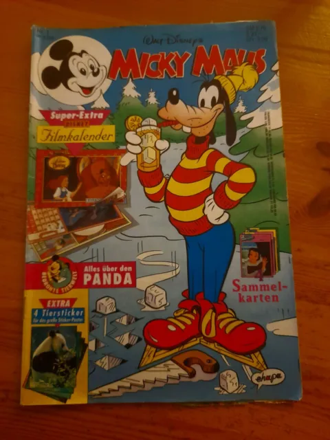 Micky Maus Magazin 1992 Nr.1 Walt Disneys Tier Panda Dagobert Duck 31 Jahre Alt