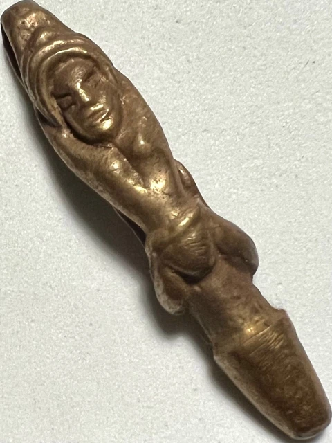 Paladkik Nang Kuan Charm Phra Lp Rare Old Thai Buddha Amulet Pendant Magic#43