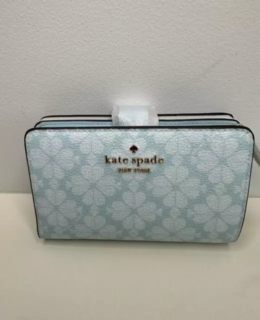 Kate Spade Signature Blue Glow, Spade Flower Bifold Wallet KG488 New
