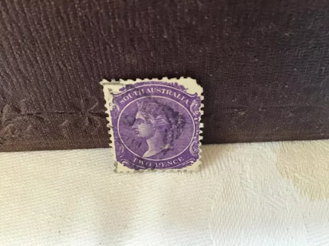 South Australia Queen Victoria 2 Pence Stamp 1868 Purple