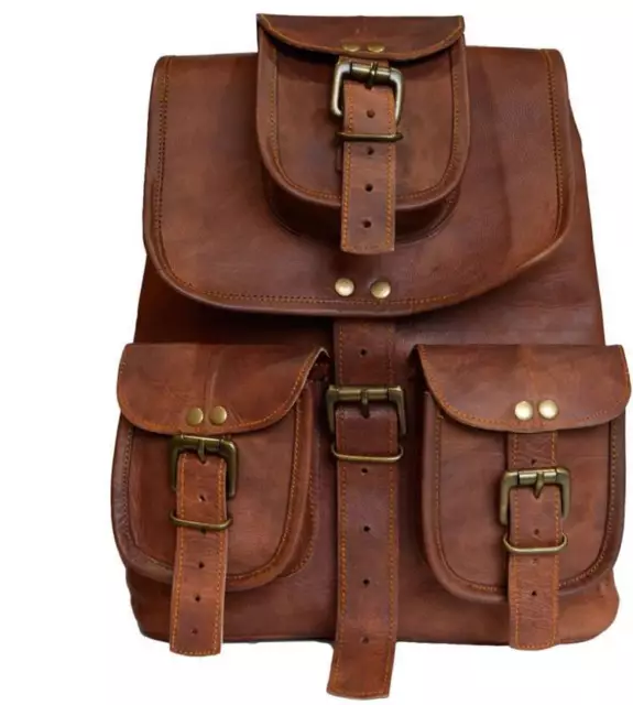 Femmes Sac à Dos Bandoulière Cuir Véritable Sac Cartable