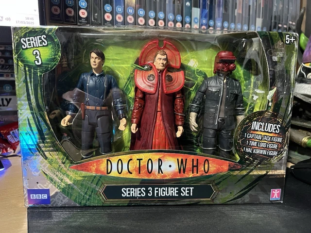 DOCTOR WHO SERIES 3 Figure Set Captain Jack Time Lord Hal Korwin BBC £ ...