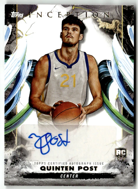 TOPPS NBA INCEPTION 2025 Basketball No. RA-QP Quinten Post Rookie Auto ...