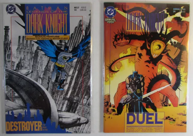 Batman Legends of the Dark Knight Lot of 2 #27,Annual 1 DC (1991) Comics