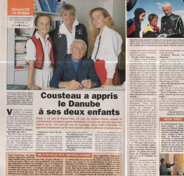 Coupure de presse Clipping 1993 Jacques Yves Cousteau  (1 page1/2)