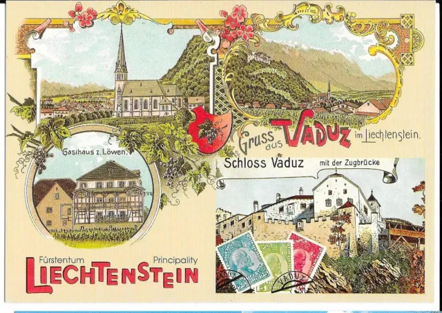 Ak  Vaduz (Fürstentum Liechtenstein), Motive um die Jahrhundertwende