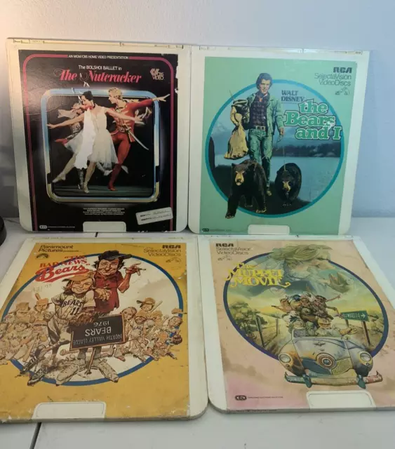 The Bad News Bears/Muppet Movie/Nutcracker/Bear  RCA Selectavision Videodisc lot