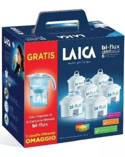Confezione n° 6 Filtri + Caraffa Filtrante Laica - J996 LAICA