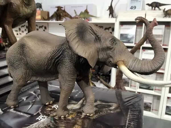 PNSO African Elephant wild life realistic large Model toy scientific art Figure