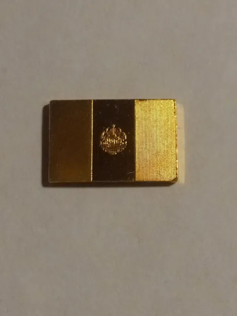 Used Romania Gold Over Sterling 1.5 Gram Flag Bar Read (B²S)