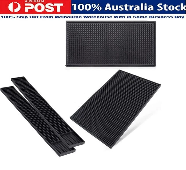 Non-slip Rubber Bar Mat Bar Runner Glass Drip Tray Beer Drink Rail Bars - Foto 2