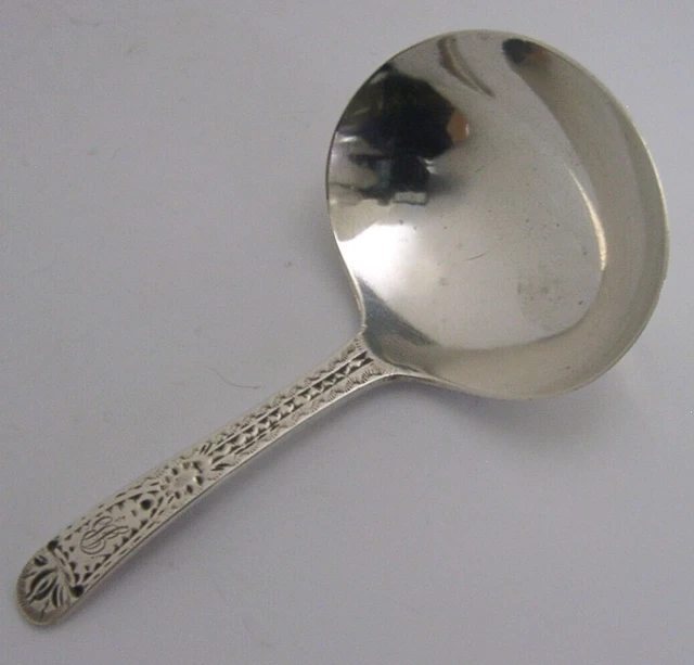 English Georgian Solid Sterling Silver Caddy Spoon 1800 Antique