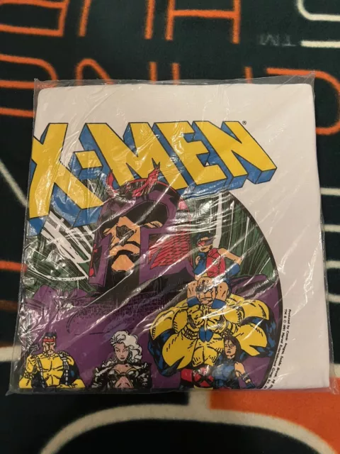 VTG 1991 Marvel Comics X-Men Shirt White XL Comic Images Sealed Magneto Jim Lee