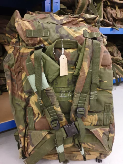 Genuine British Army Bergen DPM Camo Rucksack Short Back 100L Tabbing Ex-Issue 2