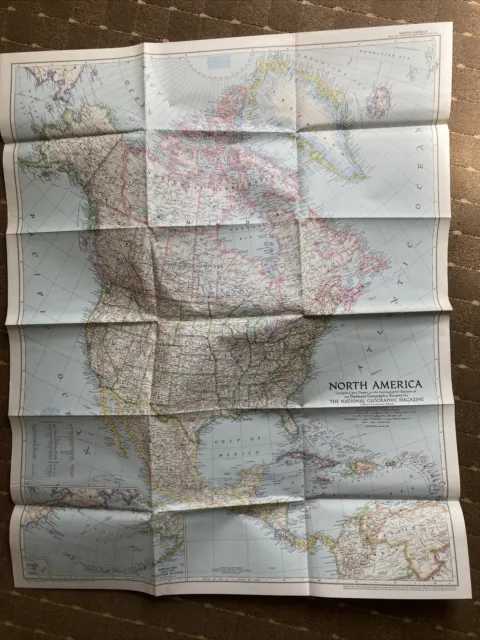 North America Vintage Map March 1952
