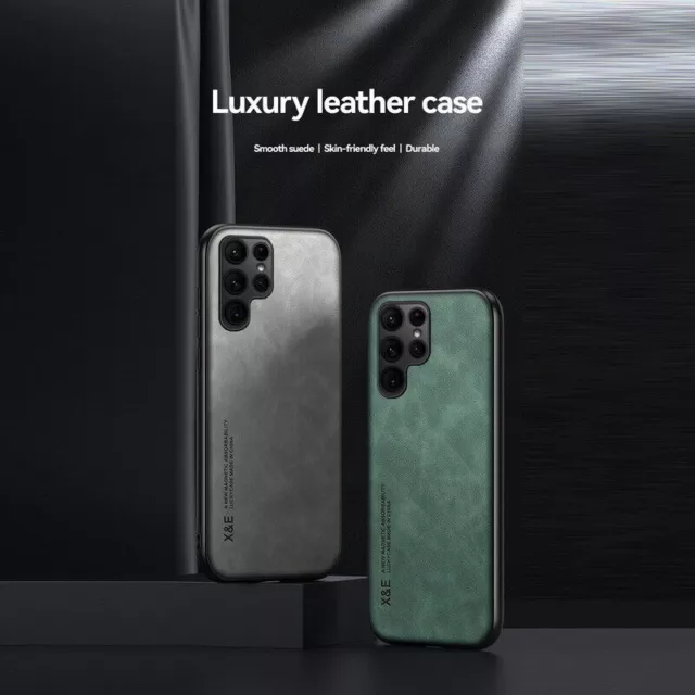 Für Samsung Galaxy S23 S22 S21 Ultra Plus A54 Magnetic Leder Hülle Schutzcase 3