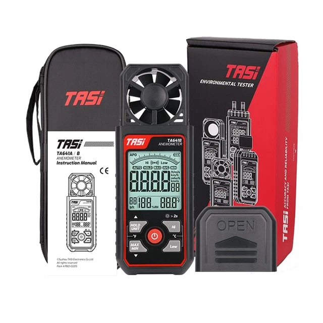 TA641A Digital Anemometer Handheld Wind Speedometer Portable Anemo J5G2