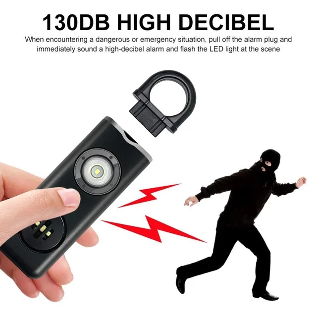 Allarme Sicurezza Personale Caribiner Luce LED Emergenza Donna 2023 FANTASTICO Z7L7