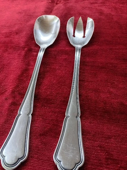 Vieux Couverts à Salade Ercuis En Argent Plaqué - Fabrication Française Des Années 30