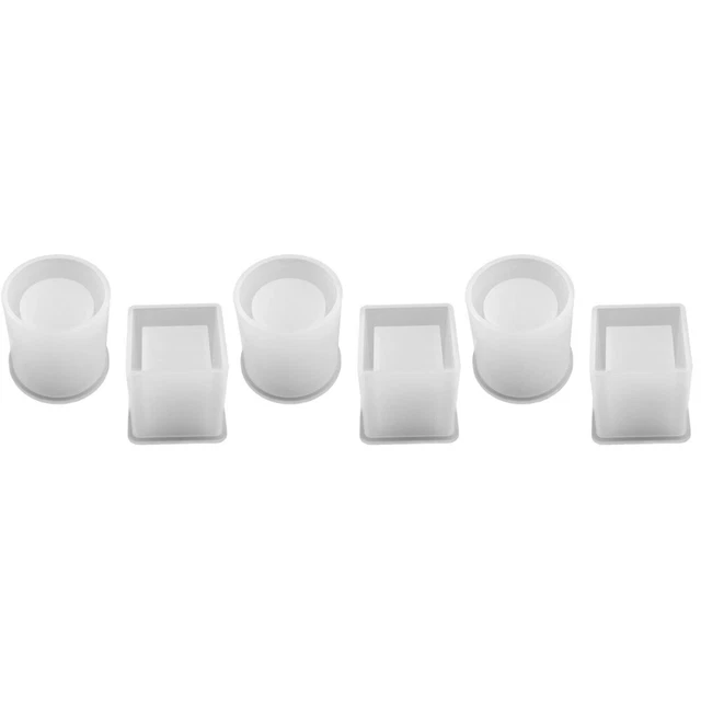 6 stücke DIY Square Harz Mold Cube und Zylinder Silikonformen DIY Pot