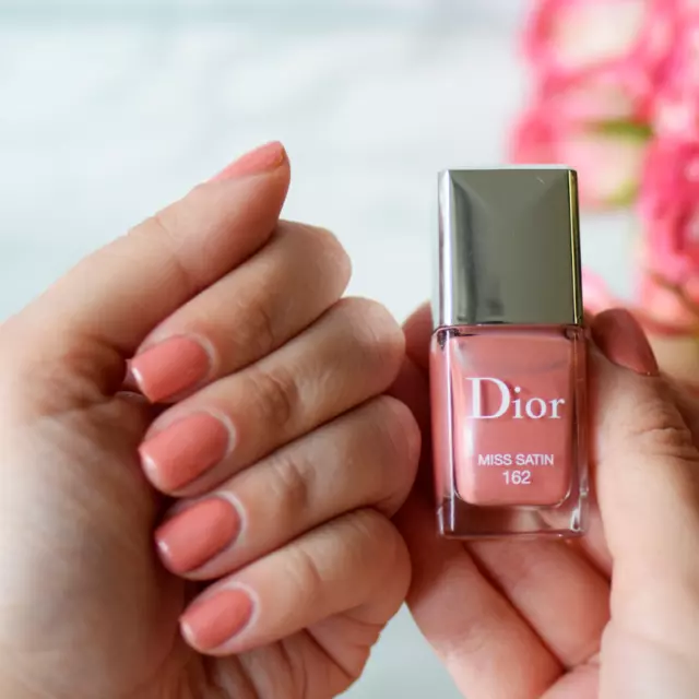DIOR VERNIS MISS SATIN 162 Peach Rose Nude Shimmer Glitzy Chic Nail Polish FAB 32.00 PicClick UK