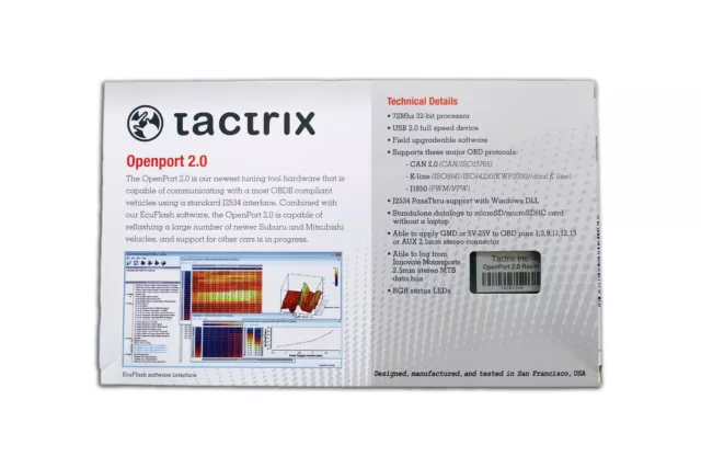 Tactrix Openport 2.0 suit PCMTec Falcon Mustang / ECUFlash J2534 - OBD2 3