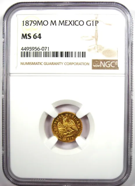 1879-MO Mexico Gold Peso Coin G1P - Certified NGC MS64 (Choice BU UNC) 2