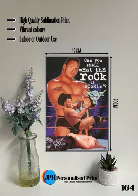 WWE The Rock (164) 15x20cm Aluminium sign Man cave,home bar