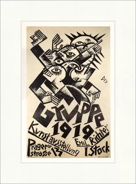 Gruppe 1919 Emil Richter Kunstausstellung Prager Straße Otto Dix Plakatwelt 1214