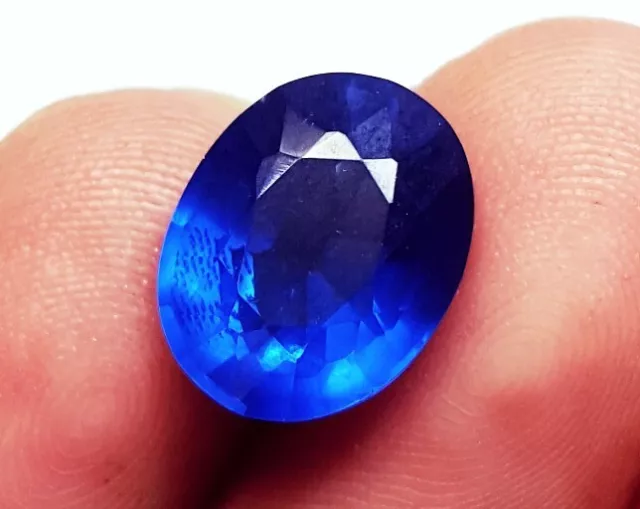 6.00 CT Ggl Certifié Naturel Topaze Bleu Londres Forme Ovale Libre Gemme