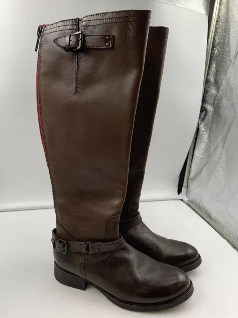 Steve Madden Brown Soft Leather Knee High Tall Riding Boots Size 7 M Never Worn!