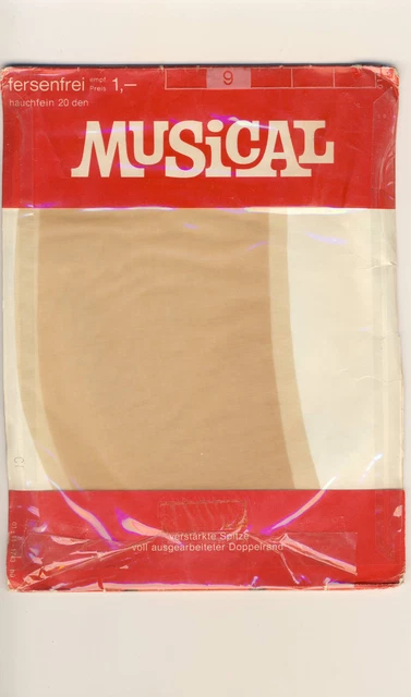 Calze in nylon 60s MUSICAL taglia 9/20den - nylon/calze in perla/calze da donna (063