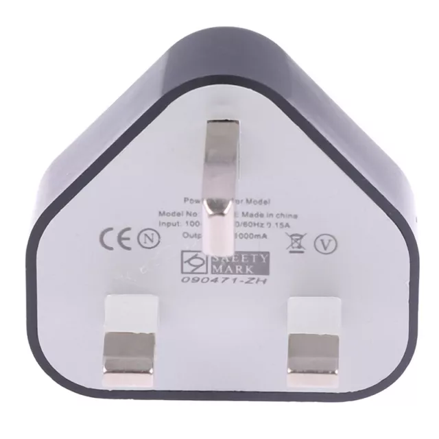 Portable 3 Pin USB Charger UK Plug Wall Adapter With 1 Ports Travel Charg^-^