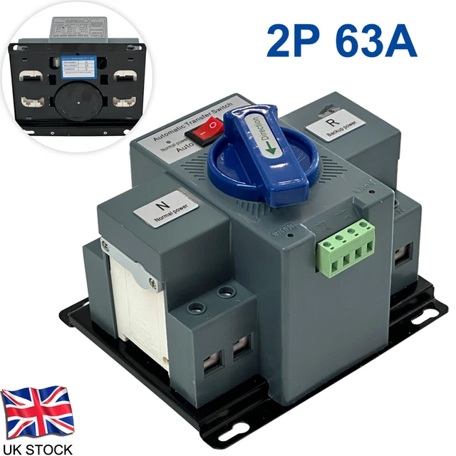 AC 230V 63A 2P Automatic Transfer Switch Dual Power Generator ...